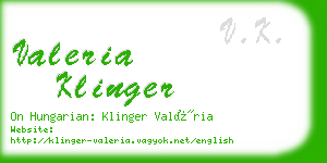 valeria klinger business card